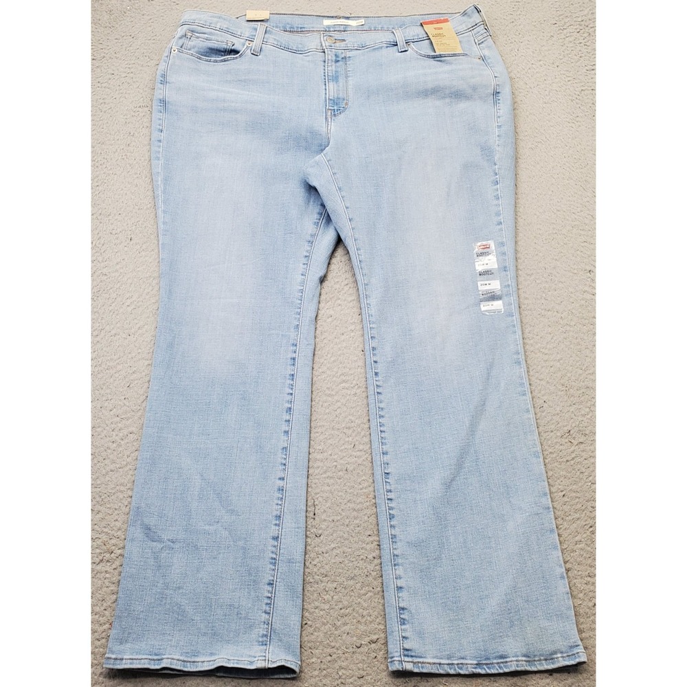 Levi's Bootcut Jeans Womens 20W Blue Denim Classic‎ Fit Boho Streetwear Mid Rise